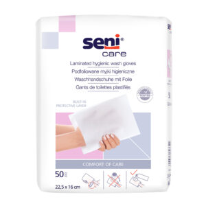 SENI Waschhandschuhe mit Folie a50