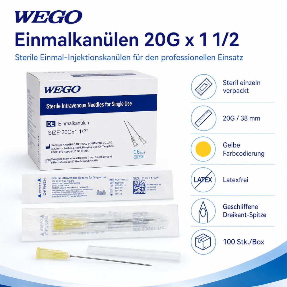 WEGO Einmalkanülen 20G*1 1/2, 100stk – Bild 5