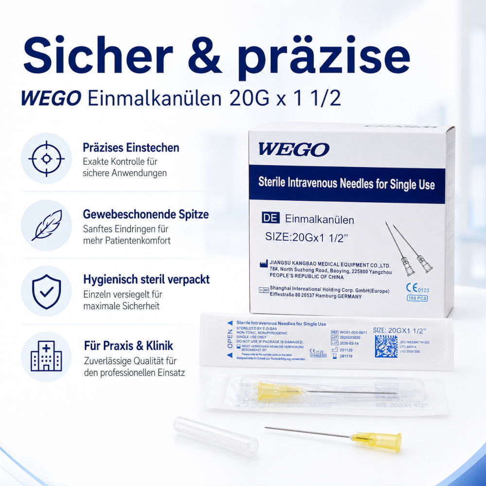 WEGO Einmalkanülen 20G*1 1/2, 100stk – Bild 3