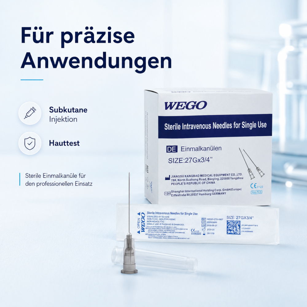 WEGO Einmalkanülen 27G*3/4, 100stk – Bild 4
